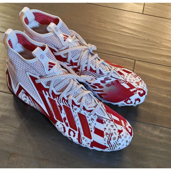 Freak 23 7v7 SMU Football Cleats Red White Size 14 New With Tags Turf Speed - Picture 5 of 7
